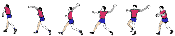 Die Phasen des Stemmwurfes beim Handbal