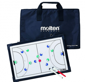 Das ist eine Taktiktafel von Molten für Handballtrainer und Testsieger
