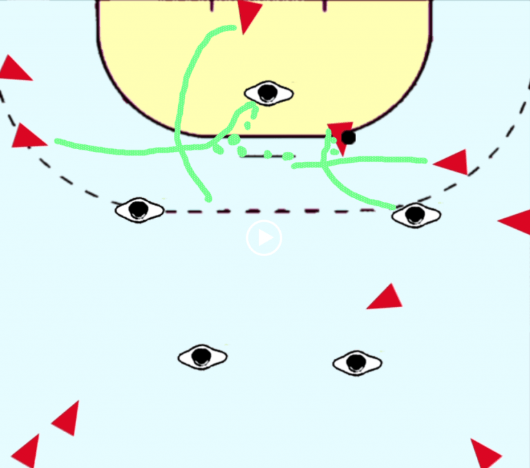 Passzirkel 3 mit Kreuzen Handballtraining TV